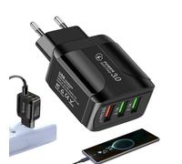 Blocco di ricarica rapida | 3 porte USB alimentatore caricabatterie rapido per smartphone | versatile adattatore cubo accessorio da viaggio per studio casa lavoro vacanza