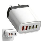 Blocco di ricarica rapida, adattatore da 240 W, 5 prese con spia luminosa, per laptop, tablet, casa, viaggi, hotel, dormitorio, comodino, scrivania
