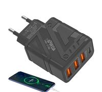 Blocco di Ricarica Rapida Tipo C - Caricatore da Parete Multiporta USB a Forma di Cubo | 40W per Telefoni Tablet E Orologi Collegati