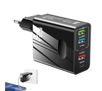 Blocco di ricarica USB di tipo C,Presa per caricabatterie per telefono cellulare a ricarica rapida multiporta da 65 W - Cubo di ricarica rapida per cellulare per viaggi, tablet, console di gioco