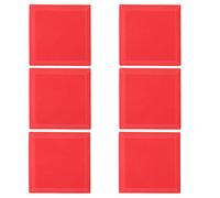 Blocco di Schiuma Insonorizzante Pannelli Acustici Spugna Piano Room Studio di Registrazione Accessorio Imbottitura Insonorizzata Schiuma Isolamento Acustico Materiale Fonoassorbente per Studio(Rosso)
