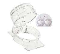 Blocco di sicurezza per bambini per manopole da cucina, 1 pz, installazione senza rimozione della manopola, per manopole da cucina con Ø max. 51 x 45 mm e distanza minima 63 mm, adesivo trasparente