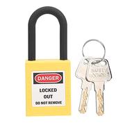 Blocco Di Sicurezza Per Industria 38 Mm In Nylon Robusto Compatto Leggero Isolamento A Prova Di Polvere Ideale Per Siti Di Costruzione Fabbriche Ospedali Parchi Energetici (Giallo)