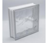 Blocco di vetro Basic cloud chiaro lucido 24x24x8 cm - 4 pezzi