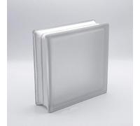 Blocco di vetro Basic full view trasparente 1 lato satinato 24x24x8 cm - 4 pezzi