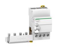 Blocco differenziale Schneider 4P 25A 30mA AC 3 moduli A9Q41425
