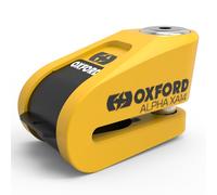 Blocco disco con allarme OXFORD Alpha XA14 Ø14mm in acciaio inox nero/giallo