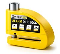 Blocco Disco Moto Allarme | Antifurto Moto o Antifurto Alta Sicurezza Con Allarme Potente 110dB | Blocca Ruota Moto Per Una Migliore Protezione Volo | Giallo
