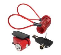 Blocco disco scooter elettrico - blocco freno ruota antifurto premium, allarme sensibile alle vibrazioni | Corpo in acciaio rinforzato, cavo di richiamo di colore brillante, design por