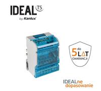 Blocco distribuzione binari TH35 4P 125A 500V AC IDEAL TS 23334