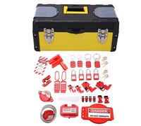 Blocco elettrico Set di lucchetti di sicurezza resistenti alle alte temperature con cassetta degli attrezzi per la sicurezza industriale sul posto di lavoro ABS Nylon Acciaio inossidabile