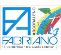 Blocco Fabriano Arcobaleno liscio 4 angoli 24x33