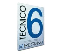Fabriano Blocco Tecnico 6 21x29,7 Cm Fogli Ruvidi 220 Gr 20 Fogli - Blocco Collato Su 1 Lato