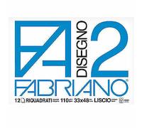 Blocco Fabriano2 (33X48Cm) 12Fg 110Gr Liscio Squadrato Collato Cf 10 Pz
