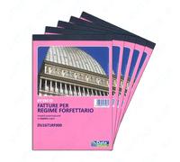 BLOCCO FATTURA REGIME FORFETTARIO 5 PEZZI FORMATO 21,5X14,8 CM CARTA 80G