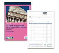 Blocco Fatture di Cortesia Data Ufficio - 14,8x21,5 cm - 33/33/33 Fogli Autorica