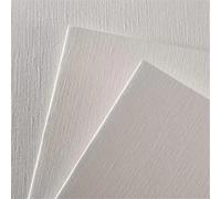 CANSON Figueras, Blocco da Disegno per Colori a Olio e Acrilico 10 Fogli, 290 g, grana in Tela di Lino, Bianco Naturale 41 x 33 cm Collato Lato Corto
