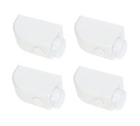Blocco Finestra Scorrevole Sicurezza Antitaccheggio 4 Pezzi Bianco | Plastica, Montaggio Attrezzi, per Finestre Scorrevoli in Vetro, Scuole e Piani Alti, Ventilazione Sicura