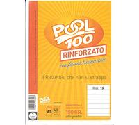 BLOCCO FOGLI A BUCHI RICAMBIO A5 RINFORZATO RIGHE SENZA MARGINE 100 GR. CM. 15X21