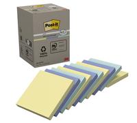 Blocco foglietti Post-it - 654-RCP10 - 76 x 76 mm - carta riciclata - colori pas
