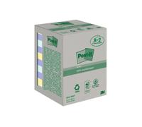 Blocco foglietti Post-it - 654-RCP10 - 76 x 76 mm - carta riciclata - colori pas