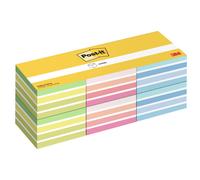 Post-it Cubo di Foglietti Adesivi, confezione da 6 blocchetti, 450 fogli per blocchetto, 76 mm x 76 mm, verde, blu, rosa, arancione, 100% PEFC - foglietti adesivi per appunti, elenchi e promemoria