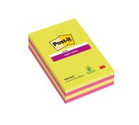 Blocco foglietti Post-it Super Sticky rettangolari - 5845-4SSUC - a righe - 127