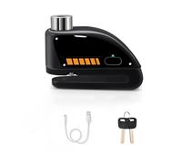 Blocco Freno A Disco A Maggioranza Per Moto Ruota Ricaricabile Di Sicurezza 120db Strada Con Chiavi Bloccadisco Lucchetto(Black)