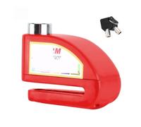 Blocco Freno A Disco Bicicletta Per Moto Protezione Di Sicurezza Promemoria Corda Ruota Strada Con Chiavi Lucchetto Portatile(Red)