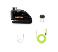 Blocco Freno A Disco Per Moto 120dB Di Sicurezza Per Ruota Per Bicicletta Bloccadisco Lucchetto(Black with 1.8M Rope)