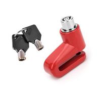 Blocco freno a disco per scooter per moto bici blocchi ruote anti -furto compatibili con la maggior parte degli accessori per moto freni a disco(Red)