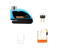 Blocco Freno Disco Per Moto 120dB Di Sicurezza Per Ruota Per Bicicletta Scooter Alarma Motocicleta Bloccadisco Lucchetto(Blue with 1.5M Rope)
