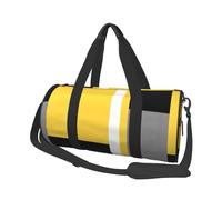 Blocco giallo grigio nero bianco, Borsone da viaggio di grande capacità Borsa rotonda Borsa da viaggio sportiva Borsa da viaggio Borsa da fitness