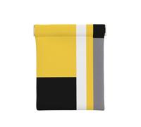 Blocco giallo grigio nero bianco, Spremere il portafoglio superiore da donna Borsa portaoggetti Piccola portamonete Portamonete