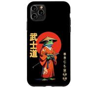 Blocco giapponese Art Samurai Frog con Kanji Design Custodia per iPhone 11 Pro Max