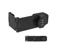 Blocco Hasp in lega di zinco con chiusura per diversi tipi di porte, elegante sicurezza Door Lock Hardware con design Keyless per cupboard Cabinet Gate Shed (4 pollici elegante nero)