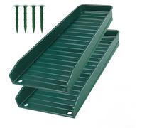 Blocco in PVC per paraspruzzi per grondaie, estensioni per grondaie, con tasselli a terra e interfaccia adattatore per uso esterno a lungo termine (verde)