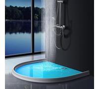 Blocco in silicone per controllo dell'acqua della doccia, con design antiscivolo, per separare le aree umide e asciutte in bagni, cucine e spazi simili (bianco, 200 cm)