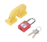 Blocco Interruttore con Lucchetto di Sicurezza 38mm, Resistente all'Usura e Differenza di Temperatura, Nylon e Metallo - Facile da Usare, Adatto a Industrie Elettriche e Chimiche