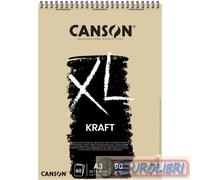 BLOCCO KRAFT 60FG 90GR A3 XL SPIRALE L.C. CANSON