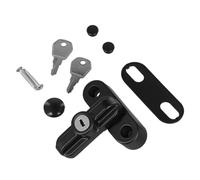 Blocco limitatore per ante in lega di alluminio per porte in UPVC - Jammer di sicurezza con chiave, protezione anti-leva, adatto a ≤13,5 mm, include spazio (nero)