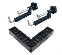 Blocco localizzatore ad angolo retto a 90 gradi con dispositivo di bloccaggio per un posizionamento sicuro del legno e per la lavorazione di precisione del legno in cornici e mobili artigianali (nero)