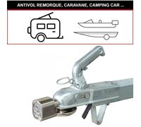 MasterLock Universal trailer coupler lock Coupler lock Silver Flat key 377EURDAT