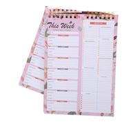 Blocco Meal Planner A5 con 52 Fogli, Pagine Datate | PP e Carta Spessa, Sezioni Lista Spesa e Note Ricette, per Cucina Familiare