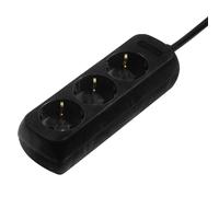 Hama - Ciabatta elettrica 3 posti con sicurezza bimbi, 3 m, colore: Nero