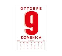 Blocco Murale Monstre - Calendario da Parete con Stampa a 1 Colore - Design Elegante e Funzionale per Casa e Ufficio 21x14cm