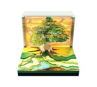Blocco note 3D 2026, 3D Magic Castle Weekly C-alendar Blocco note con luce e supporto, calendario 2026, strappare carta rivelare castello, fai da te intaglio di carta arte mestiere per casa, ufficio