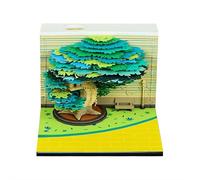 Blocco note 3D 2026, 3D Magic Castle Weekly C-alendar Blocco note con luce e supporto, calendario 2026, strappare carta rivelare castello, fai da te intaglio di carta arte mestiere per casa, ufficio