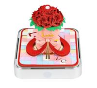 Blocco note 3D 2026, blocco note 3D a forma di rosa, note creative, pezzo di con illuminazione a LED, custodia in acrilico, per il giorno del Ringraziamento, Natale, inaugurazione