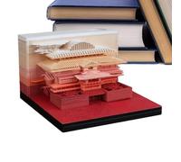 Blocco note 3D 2026,Calendario con sfogliatura e scultura di carta - Organizzatore creativo per ufficio 2026 per regali casa, ufficio, compleanno, Capodanno, pianificatore di note per studi o